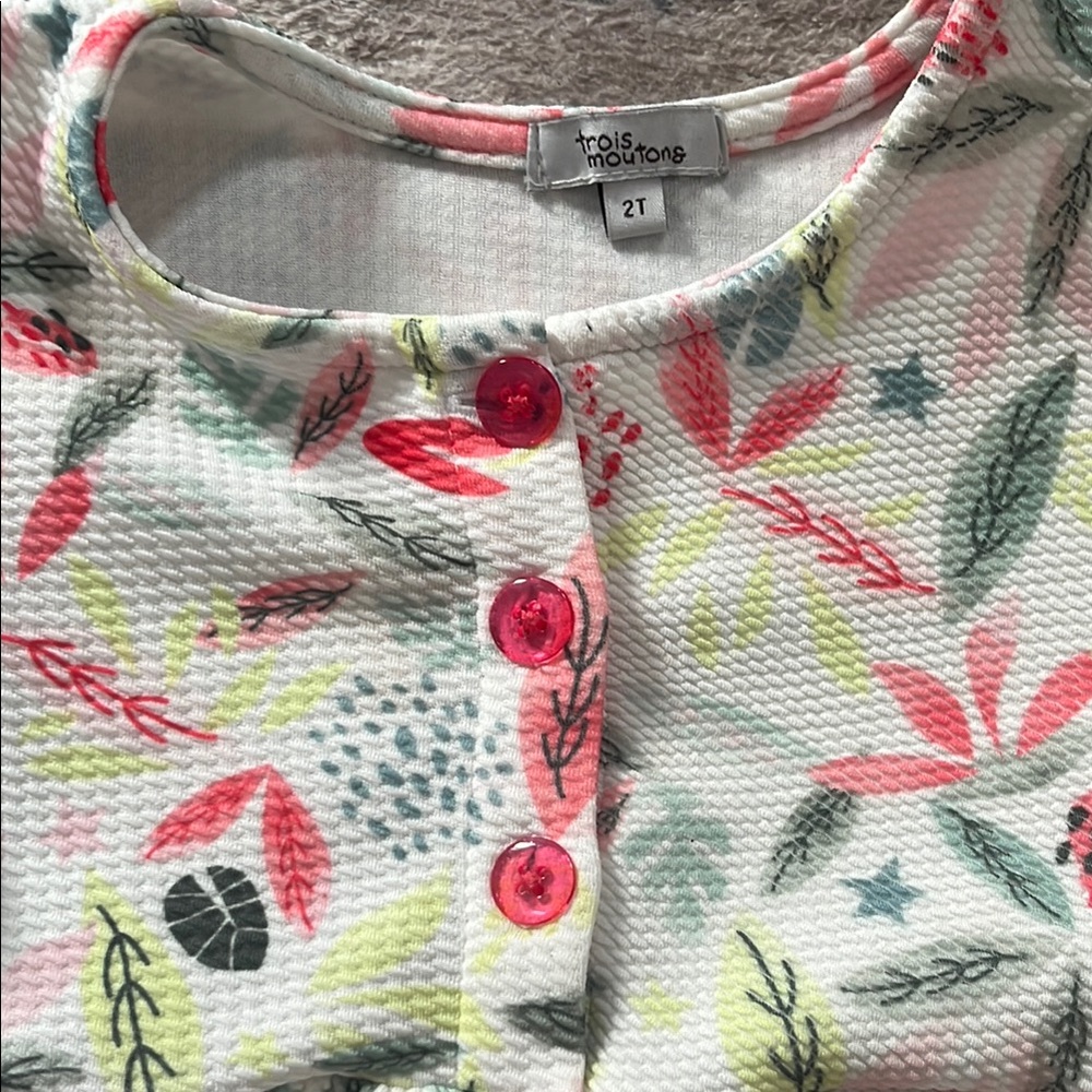 Kids Floral Button-Up Dress - Picture 2 of 4